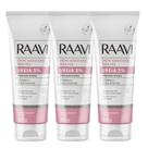 Kit 3 Creme Hidratante para os Pés Ressecados com Ureia 3% Raavi 100g