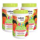 Kit 3 Cremes De Pentear Salon Line Cachinhos Definidos Kids 1kg