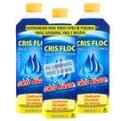 Kit 3 Cris Floc Clarificante Decantador Cris Agua Floculante Produto Para Piscinas