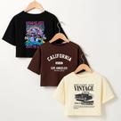 Kit 3 Croppeds Algodão Estampados 1008 Variados Vintages Tumblr 100% Algodão Modinha Soft Ootd Look