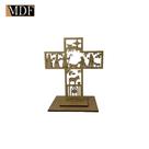 Kit 3 Crucifixo Presépio Base Dupla 12,7x15,3 Natal Mdf Madeira