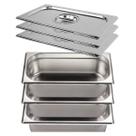 Kit 3 Cuba Gastronômica Gn 1/3 100mm Tampa Buffet Envio Já