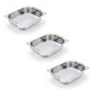 Kit 3 Cubas Gastronômica Inox GN 1/2 65mm com Alça Prateada