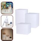 Kit 3 Cubo Expositor Tablado Para Vitrine Base Para Manequim MDF Branco
