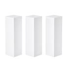 Kit 3 Cubos Tablado Expositores Vitrine MDF 60x20x20cm Branco Kit 3 Cubos Tablado Expositores Vitrine MDF 60x20x20cm Branco