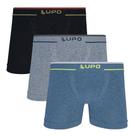 Kit 3 Cueca Boxer Lupo Masculina Plus Microfibra Sem costura 17800