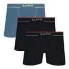 Kit 3 Cueca Boxer Lupo Masculina Plus Microfibra Sem costura 17800 Kit 3 Cueca Boxer Lupo Masculina Plus Microfibra Sem costura 17800