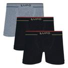 Kit 3 Cueca Boxer Lupo Masculina Plus Microfibra Sem costura 17800 Kit 3 Cueca Boxer Lupo Masculina Plus Microfibra Sem costura 17800