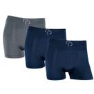 Kit 3 Cueca Boxer Masculina Lisa Microfibra Sem Costura Basica Kit 3 Cueca Boxer Masculina Lisa Microfibra Sem Costura Basica