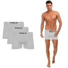 Kit 3 Cueca Boxer Microfibra Polo Star Branca - V1