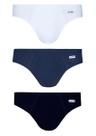 Kit/3 Cueca Slip Lupo 00515-089 Masculina Clássica Algodão T. P/GG