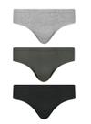 Kit/3 Cueca Slip Selene 11910.001 Algodão Penteado T. P/EG