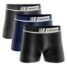 Kit 3 Cuecas Boxer Cavalera Masculina Sem Costura Poliamida Original Conforto