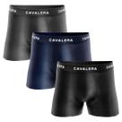 Kit 3 Cuecas Boxer Cavalera Masculina Sem Costura Poliamida Original Conforto