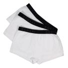 Kit 3 Cuecas Boxer Infantil em Malha Branco/Preta Ogochi