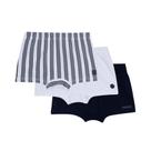 Kit 3 Cuecas Boxer Infantil Off White/Listras Nini &amp Bambini