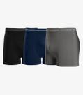 Kit 3 Cuecas Boxer Lisa De Poliamida Diametro Unica