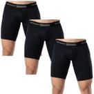 Kit 3 cuecas boxer long leg mais compridas para corrida treinos academia