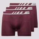 Kit 3 Cuecas Boxer Lupo Microfibra Bordô