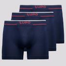 Kit 3 Cuecas Boxer Lupo Microfibra Sem Costura Marinho
