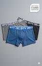 Kit 3 Cuecas Boxer Malha Fria Conforto Premium Cores Sortidas