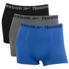 Kit 3 Cuecas Boxer Masculina Reebok Classic Microfibra Lisa