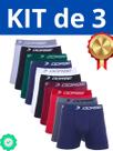 Kit 3 Cuecas Boxer Microfibra Masculina Cores Sortidas