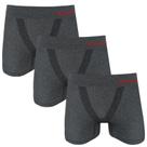 Kit 3 cuecas boxer microfibra masculino adulto mescla escuro sem costura