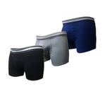 Kit 3 cuecas boxer plus size malha confortavel homem extra grande