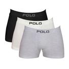 Kit 3 Cuecas Boxer Polostar Algodão Sem Costura Masculina Sortido