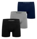Kit 3 Cuecas Boxer Torp Anti Assadura Sem Costura Confort Lisa Poliamida Qualidade Microfibra Adulto