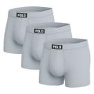 Kit 3 Cuecas Boxer Viscose Premium Fibra de Bambu Conforto Extremo Toque Seda Gelado Polo Ice Box