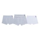 Kit 3 Cuecas Infantil Menino Em Algodão Macio Conjunto Roupa Íntima Masculina Malha Cotton Para Crianças 2 À 8 Anos Listras
