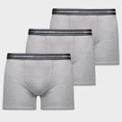 Kit 3 Cuecas Lupo Boxer Algodão com Elastano Cinza
