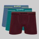 Kit 3 Cuecas Lupo Boxer Fio Texturizado Sortidos 00733