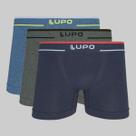 Kit 3 Cuecas Lupo Boxer Fio Texturizado Sortidos 00733