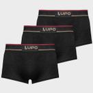 Kit 3 Cuecas Lupo Sunga Sem Costura Preta