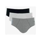 Kit 3 Cuecas Mash Slip Masculina 010.20 Cinza/Branco/Preto