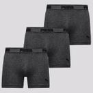 Kit 3 Cuecas Puma Boxer Sem Costura Preto Mescla
