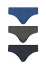 Kit 3 Cuecas Slip Adulto Algodão Selene 11910 Kit 3 Cuecas Slip Adulto Algodão Selene 11910