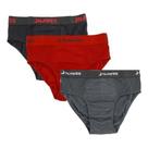 Kit 3 Cuecas Slip Cós largo Juvenil 100% Algodão Nawes N10 casapaula