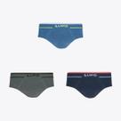 Kit 3 Cuecas Slip Lupo Fio Texturizado Sortidos 00624-003