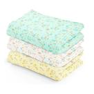 Kit 3 Cueiro Bebê Flanelado Grande Estampado Manta 100% Algodão