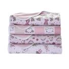 Kit 3 Cueiro Duplo Malha 90x90cm 100% Algodão Estampada Com Viés Mantinha Antialergico