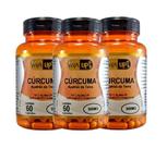 Kit 3 Cúrcuma com 60 cápsulas de 500 mg Viva Up