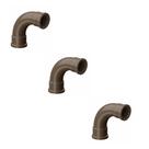 Kit - 3 Curvas Longas PVC Marrom Soldáveis de 50mm 90º Tigre