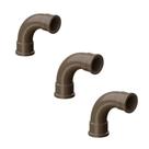 Kit - 3 Curvas Longas Pvc Marrom Soldável 50mm 90º Tigre Kit - 3 Curvas Longas Pvc Marrom Soldável 50mm 90º Tigre