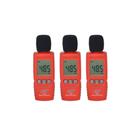 Kit 3 Decibelímetro Digital Sonoro 30 A 130db Máx Mín Hold Microfone Alarme Dec-350 Portátil Instrutherm Protetor Vento
