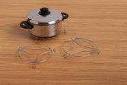Kit 3 Descansos de Panelas Aço Inox Redondo 15cm C1407 Kit 3 Descansos de Panelas Aço Inox Redondo 15cm C1407