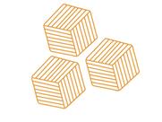 Kit 3 descansos para copo panela jarra formato hexagonal